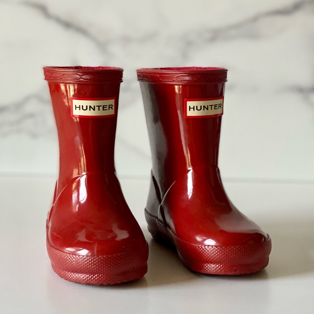 Red Hunter Rain Boots toddler
